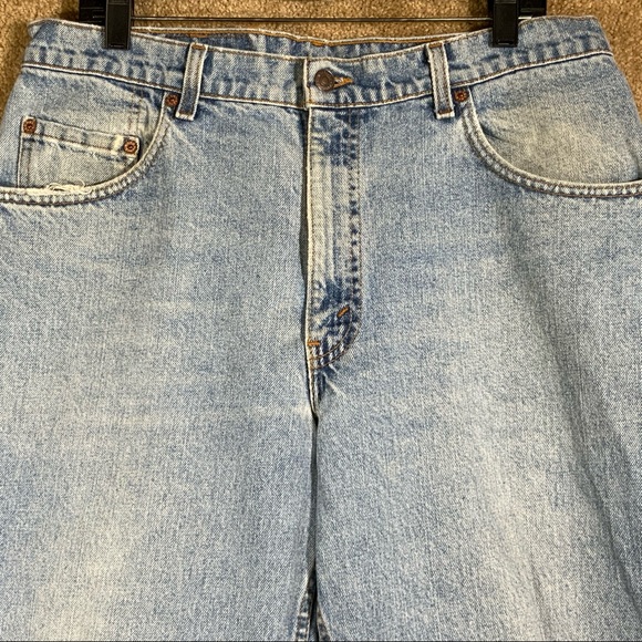 Vintage LEVI’S Mens Jeans Sz 36x30 Loose Tapered Leg 560 Blue Jeans USA Made Red - Picture 5 of 7